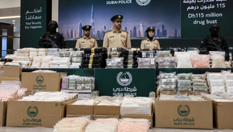 Dubai Police Arrest 14 and Seize 2.3 Tonnes of Narcotics Worth Dh115 Million