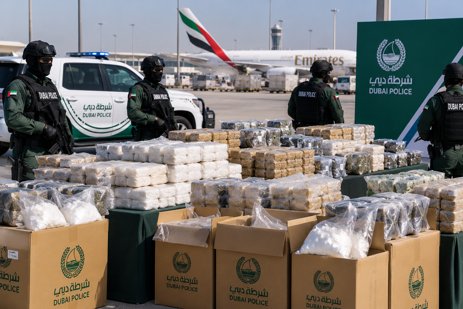 Dubai Police Seize 2.3 Tonnes of Narcotics Worth Over AED 115 Million, Arrest 14