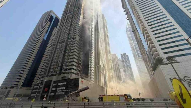 Rapid Action: Fire at Dubai Marina Site Brought Under Control, No Major Damage Reported