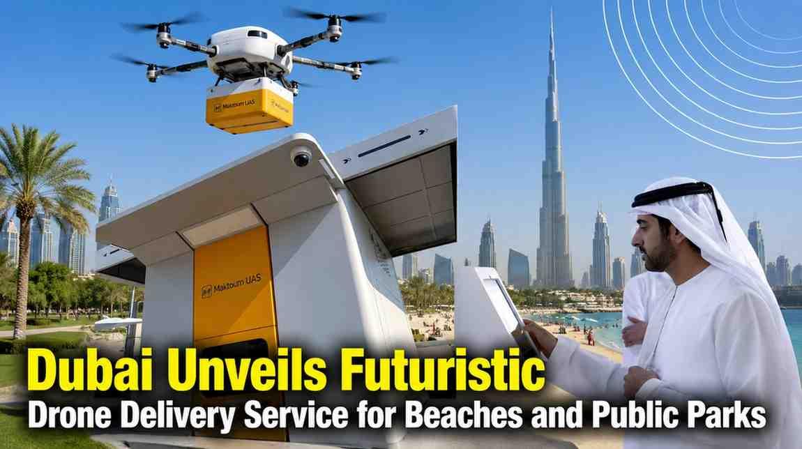 Dubai Unveils Futuristic Drone Delivery Service for Beaches and Public Parks